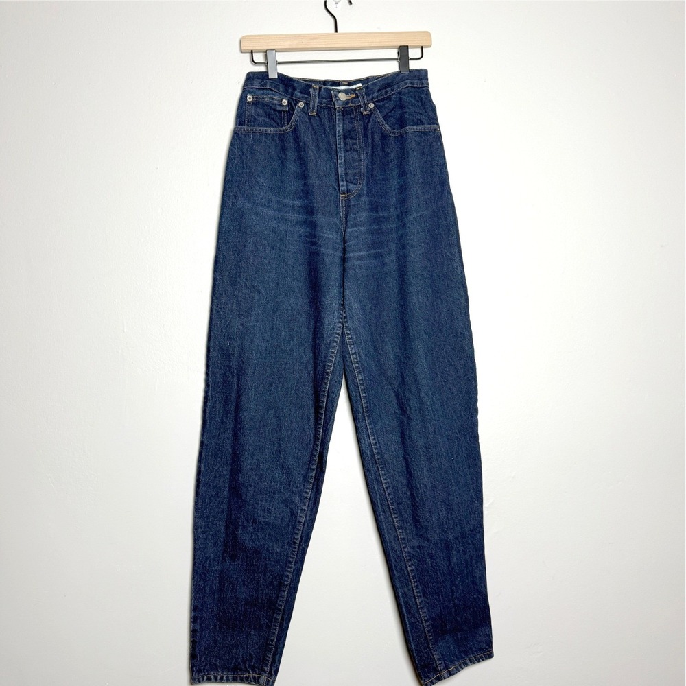 Tweeds‎ Jeans Womens 8 Dark Blue Button Fly Mom Jeans High Rise Classic